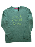 Our classic crew neck cashmere sweater *available in Black, H. Grey, H. Orchid, Fuchsia, H. Lagoon, Terra cotta and Navy-Personalized with any phrase you want!