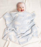 Personalized cozy sweater knit baby blanket  (Multiple Colors Available)