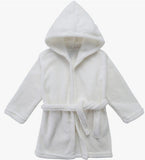 Plush baby hooded bathrobe