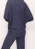 Our softest knit v-neck in comfy brushed Jersey- H. Navy