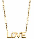 XO  necklace in 14K yellow gold