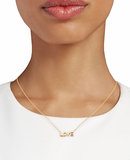 XO  necklace in 14K yellow gold