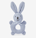 Cable knit bunny rattle *available in pink, cream, light blue, h. Grey