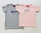 Big Sibling embroidered t-shirt H. Grey