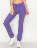 Lounge comfy and cozy pants with elastic drawstring pants with elastic at ankles- H. Navy