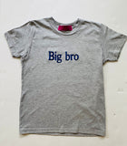 Big Sibling embroidered t-shirt H. Grey