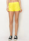 Lounge shorts-brushed jersey with elastic waist and rolled edge detail in blazing sun