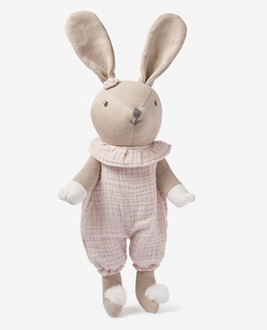 Sweater knit bunny doll with blush bloomers