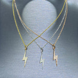 Our beautiful diamond lightening bolt pendant on an adjustable 14k 14-16” chain will be your best gift of the season!