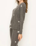 Star print Lounge pants with elastic drawstring pants with elastic at ankles