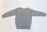 The Future is Female Unisex  Sweatshirt  Heather Grey with Pink Embroidery