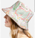 Open shawl with sleeves *matching bucket hat sold separately